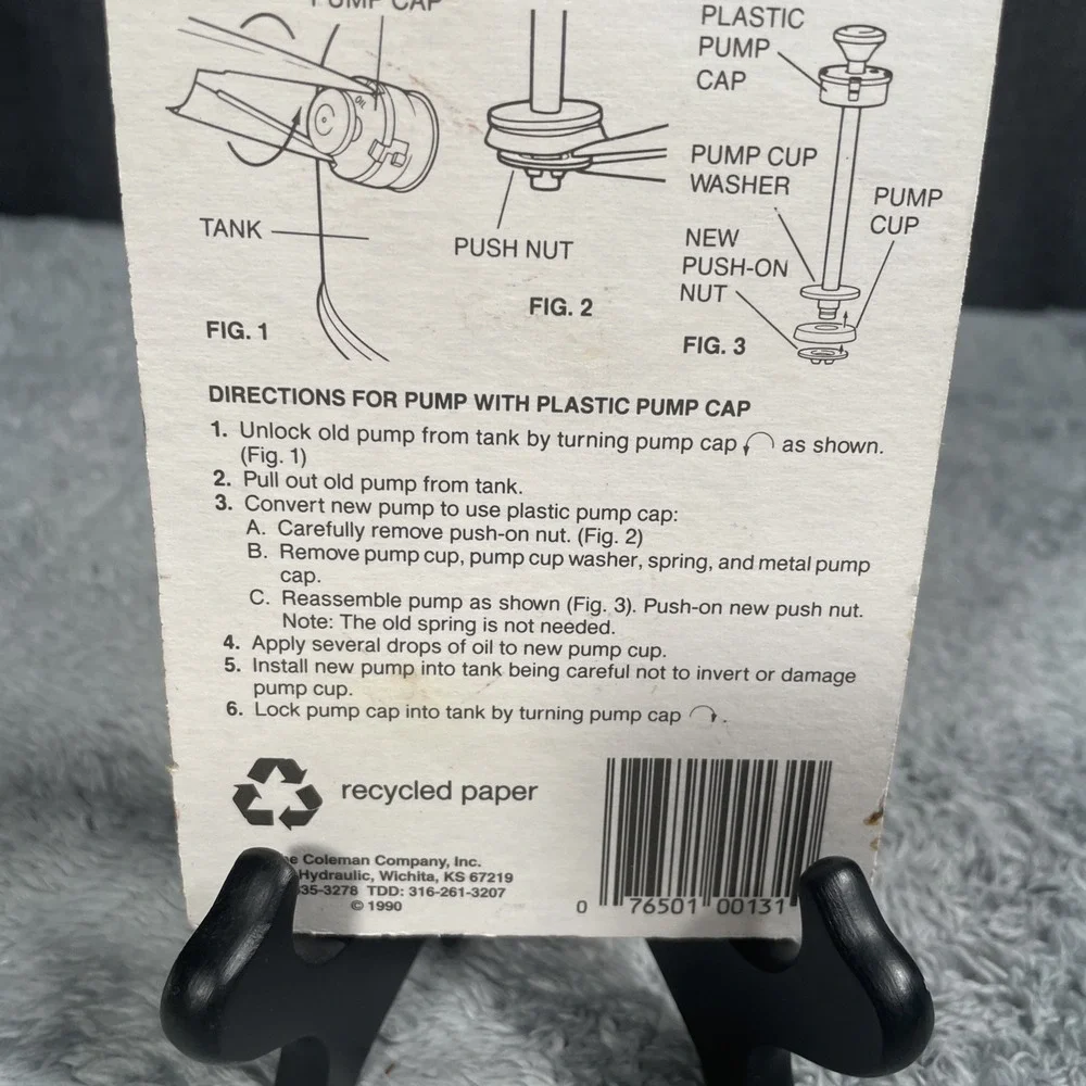 VTG Coleman 220A6201 Lantern Fuel Pump New Old Stock Pump Repair Kit 220A6201